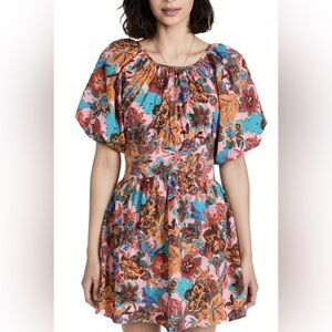 EUC Love the Label Arya Vibrant Floral Dress, Brittany Pink Print Medium